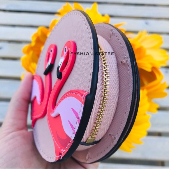 Kate spade flamingo by the pool coin purse vellum - Picture 2 of 6